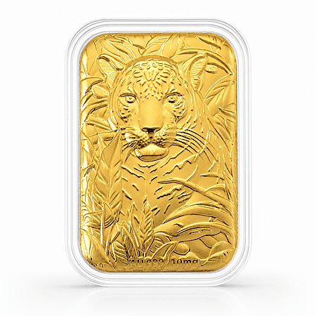 24K Gold Regal Tiger – Symbol of Strength & Courage Embossed Sheet 31x45.5mm 10mg - Product card gallery slide 1 (10178138341689)