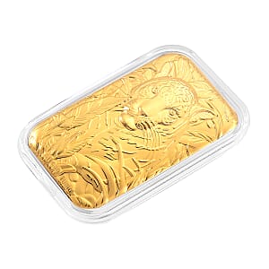 24K Yellow Golden Regal Tiger Emboss Sheet 10mg