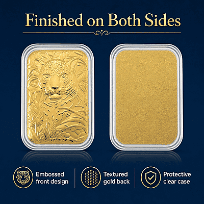 24K Gold Regal Tiger – Symbol of Strength & Courage Emboss Sheet 10mg