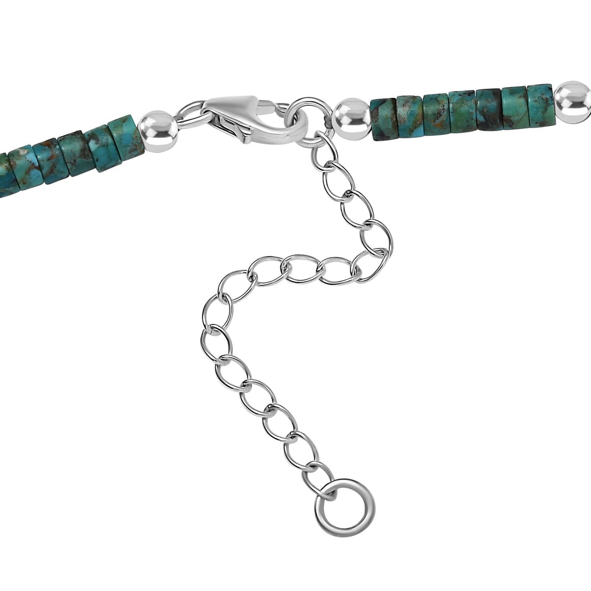 D’Joy Artisan Crafted White Buffalo and Multi Gemstone 62.30 ctw Necklace 18 Inches in Sterling Silver image number 4