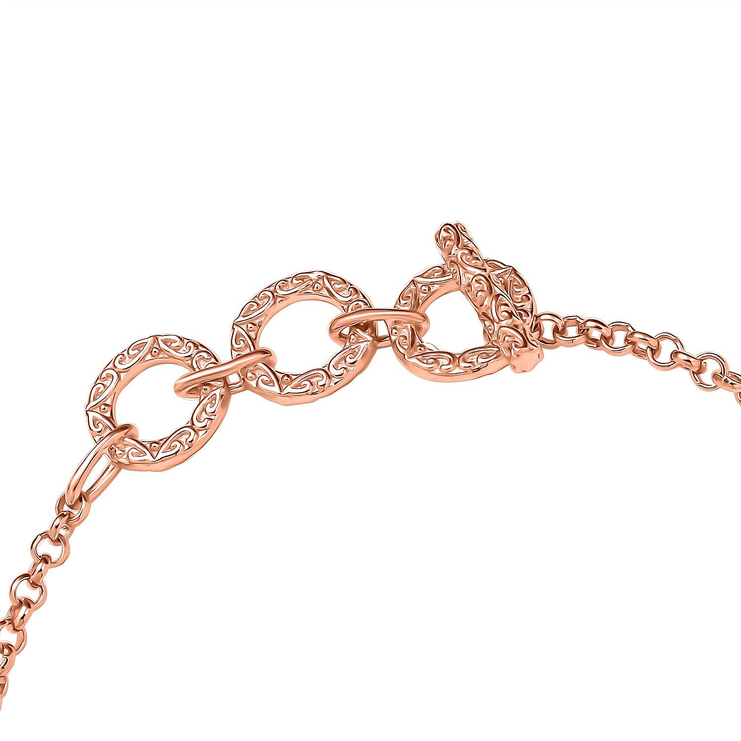 D'Joy Premium Mahenge Spinel and Moissanite 2.35 ctw Regal Rhythm Bracelet in 18K Vermeil Rose Gold Over Sterling Silver (6.50-8.0In)