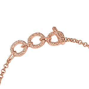 D'Joy Premium Mahenge Spinel and Moissanite 2.35 ctw Regal Rhythm Bracelet in 18K Vermeil Rose Gold Over Sterling Silver (6.50-8.0In)