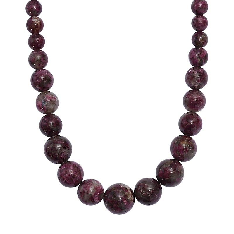 Premium Pink Tourmaline 240.00 ctw Beaded Necklace in Platinum Over Sterling Silver 18 Inches