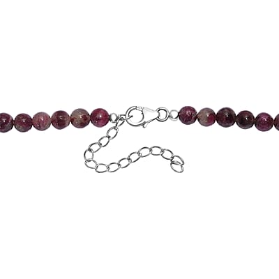Premium Pink Tourmaline 240.00 ctw Beaded Necklace in Platinum Over Sterling Silver 18 Inches