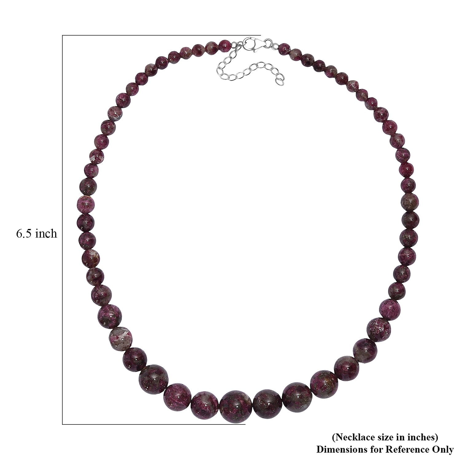 Premium Pink Tourmaline 240.00 ctw Beaded Necklace in Platinum Over Sterling Silver 18 Inches