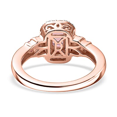 D'Joy Premium Mahenge Spinel and Multi Gemstone 1.00 ctw Regal Rhythm Ring in 18K Vermeil Rose Gold Over Sterling Silver (Size 6.0)