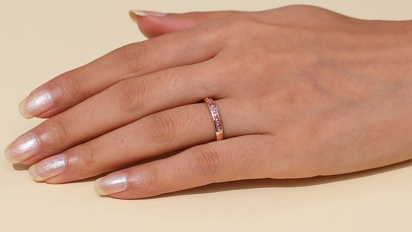D’Joy Mahenge Spinel Ring in 18K Vermeil RG Over Sterling Silver (Size 10.0) 0.40 ctw