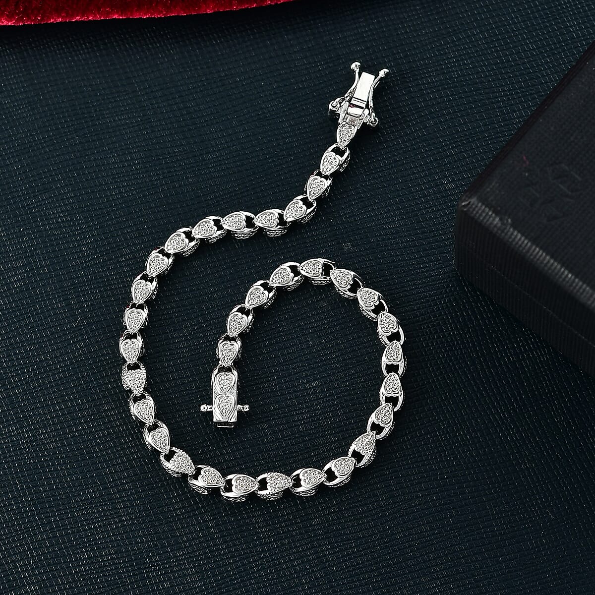 EverTrue White Diamond Accent Bracelet in Platinum Bond (7.25 In) image number 1