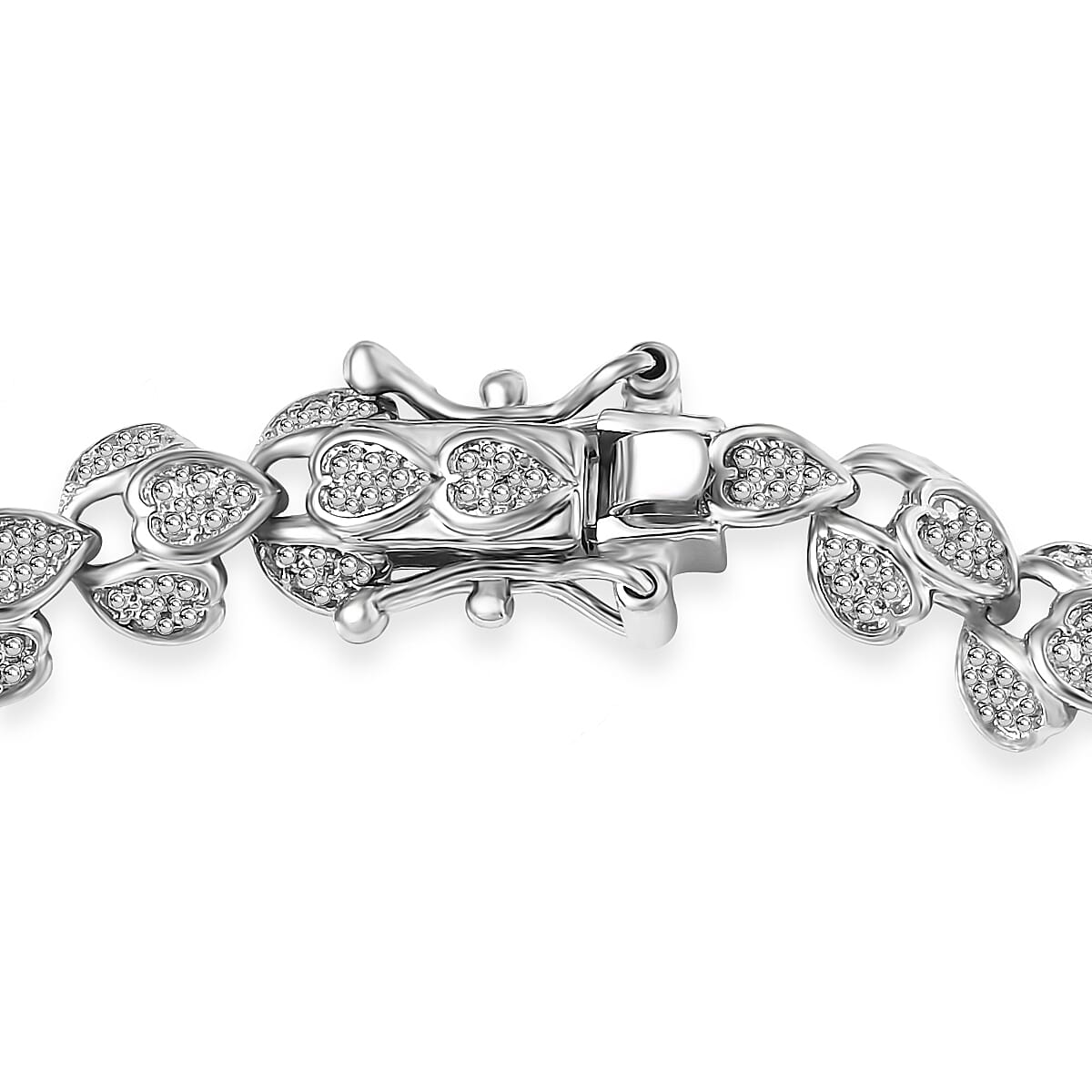 EverTrue White Diamond Accent Bracelet in Platinum Bond (7.25 In) image number 3