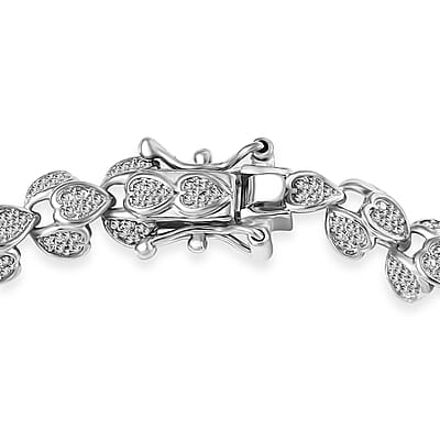 EverTrue White Diamond Accent Bracelet in Platinum Bond (7.25 In)