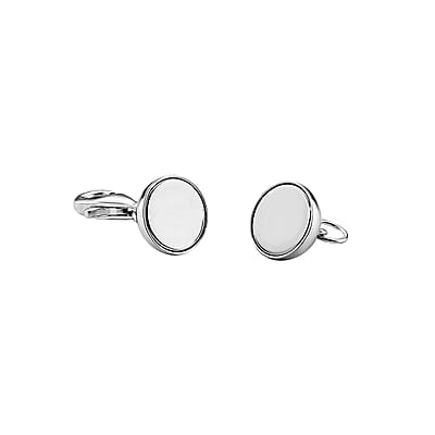 Rhodium Over Sterling Silver 6MM Magetic Lock with 9mm Losber Clasp