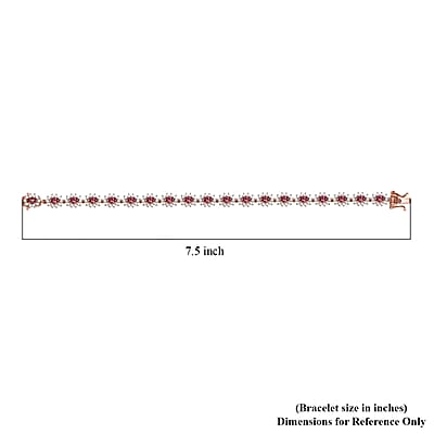 D'Joy Premium Blush Tourmaline and White Zircon 5.15 ctw Blush Bloom Bracelet in 18K Vermeil Rose Gold Over Sterling Silver (7.25 In)