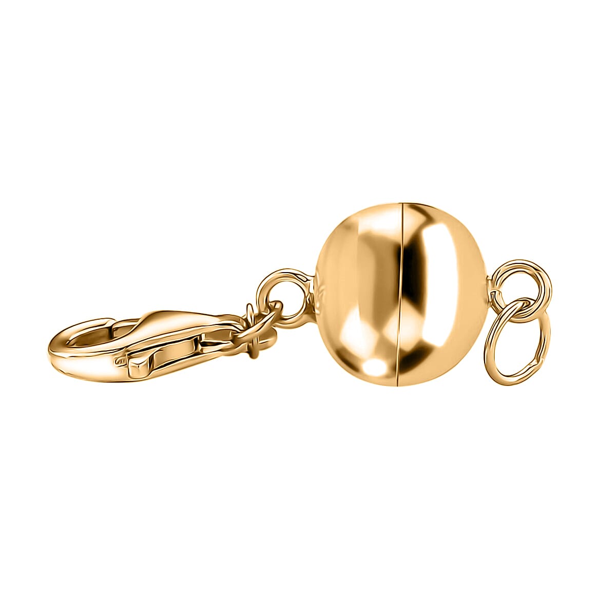 14K YG Over Sterling Silver 8MM Magetic Lock with 11mm Losber Clasp (1.40 g) image number 1