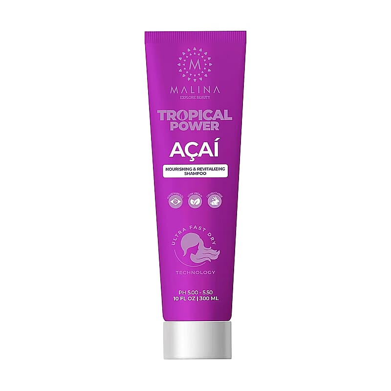 Malina Tropical Power Acai Nourishing & Revitalizing Shampoo (10oz)