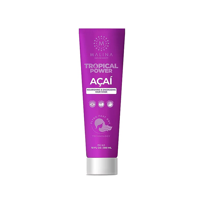 Malina Tropical Power Acai Nourishing & Energizing Hair Mask (10oz)