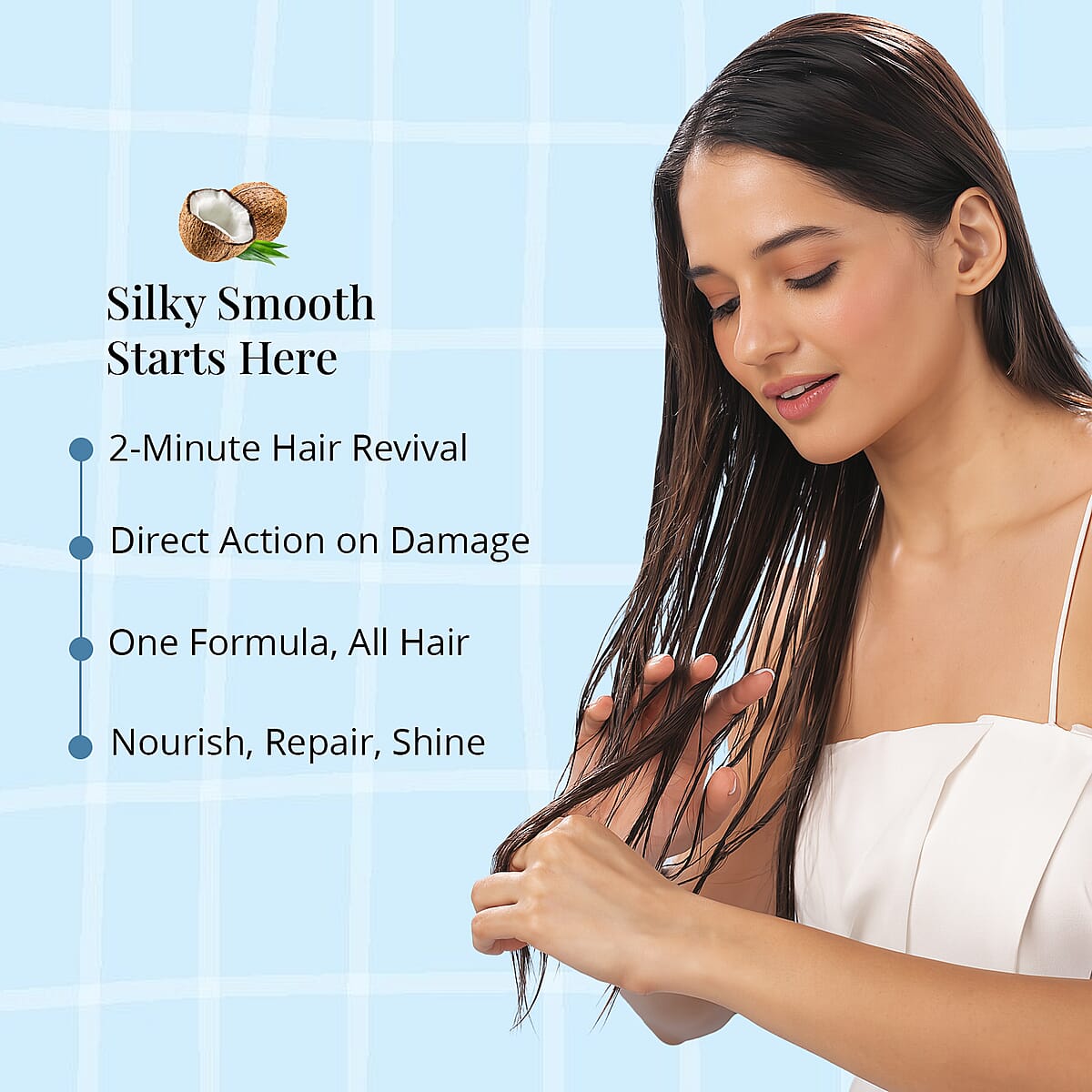 Malina Tropical Power Coconut Nourishing & Hydrating Hair Mask (10oz) image number 1