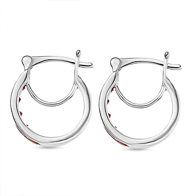 D'Joy Fire Opal 0.50 ctw Earrings in Platinum Over Sterling Silver