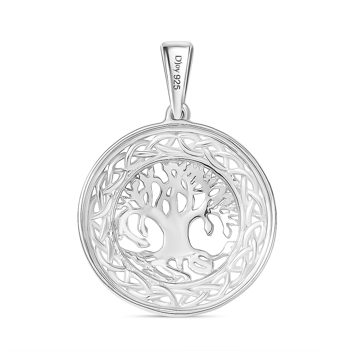 D'Joy Moissanite Pendant without Chain in Platinum and 18K Vermeil YG Over Sterling Silver image number 4