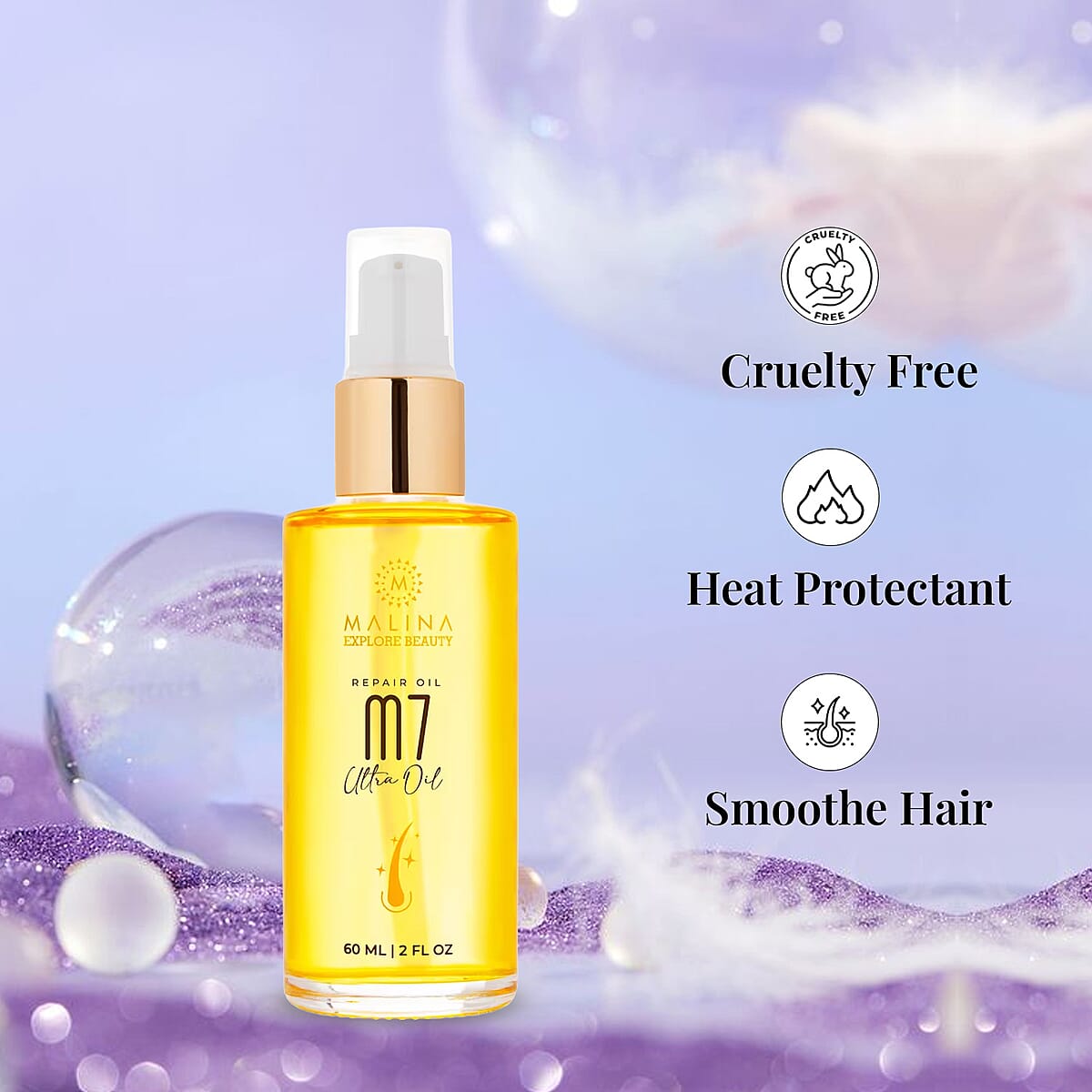 Malina M7 Ultra Oil Restoring Hair & Scalp Oil (2oz) image number 2