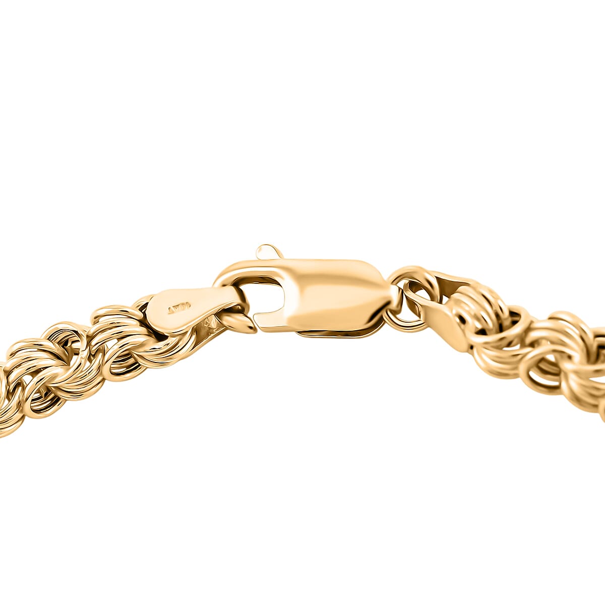 Made In Italy Byzantine Links Chain Bracelet in 10K Yellow Gold (7.50 In) 4.60 Grams image number 3