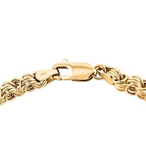 Italian Byzantine Links Chain Bracelet in 10K Yellow Gold (7.50 In) 4.60 Grams