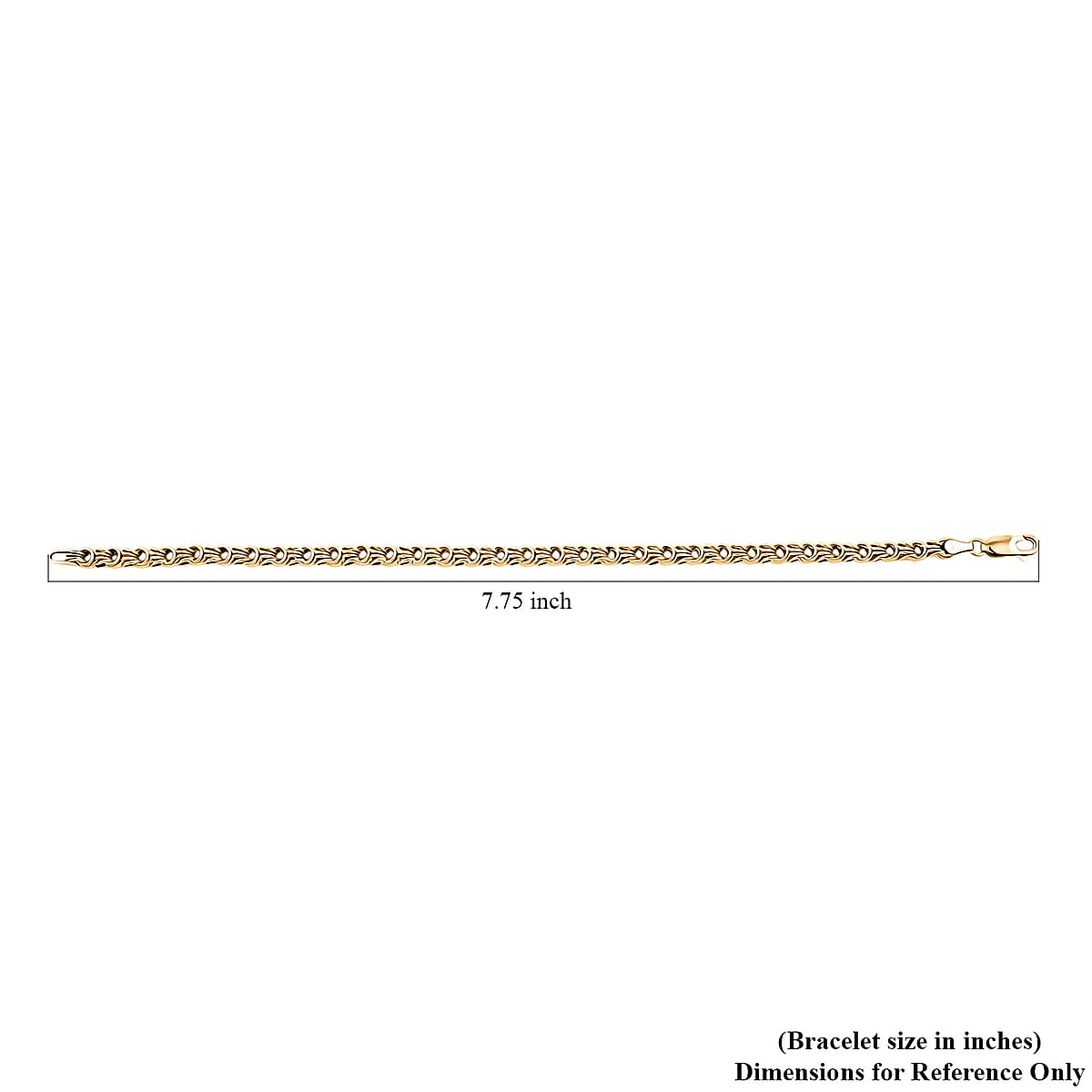 Made In Italy Byzantine Links Chain Bracelet in 10K Yellow Gold (7.50 In) 4.60 Grams image number 4