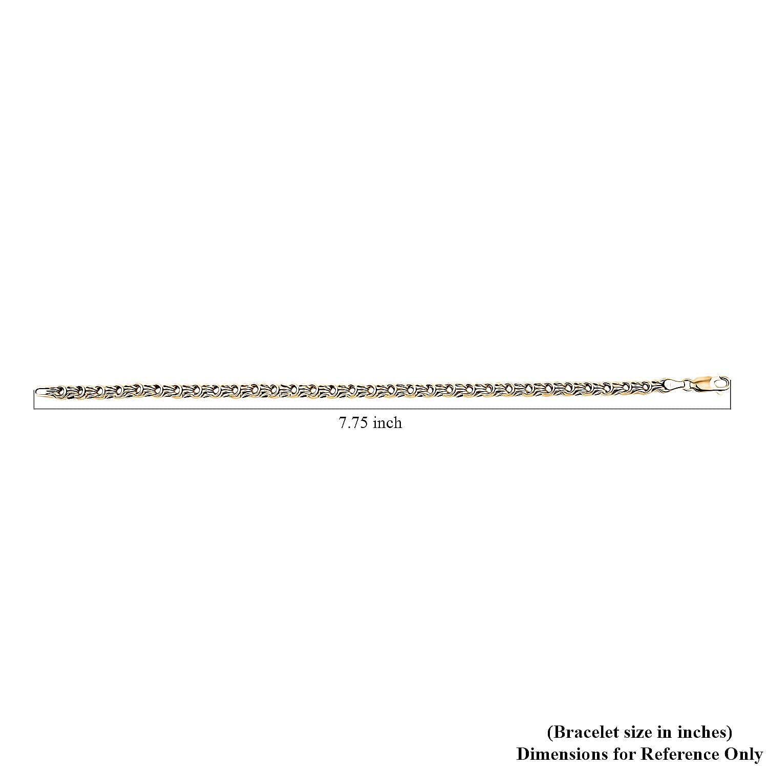 Italian Byzantine Links Chain Bracelet in 10K Yellow Gold (7.50 In) 4.60 Grams