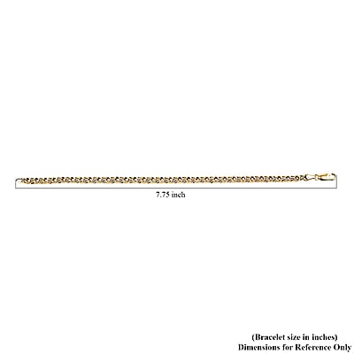Italian Byzantine Links Chain Bracelet in 10K Yellow Gold (7.50 In) 4.60 Grams
