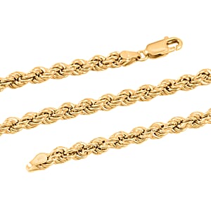 Italian Rope Chain Necklace in 10K Yellow Gold 16 Grams 26 Inches