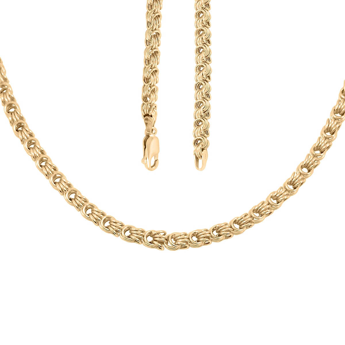 Italian Rosetta Scalare Chain Necklace in 10K Yellow Gold 12.33 Grams 20 Inches image number 2