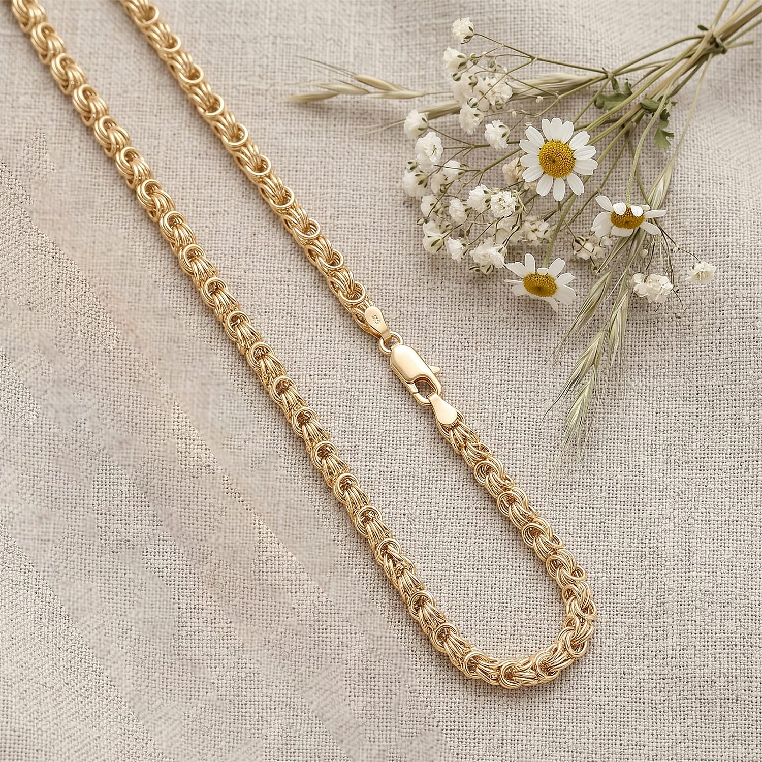 Italian Rosetta Scalare Chain Necklace in 10K Yellow Gold 12.33 Grams 20 Inches