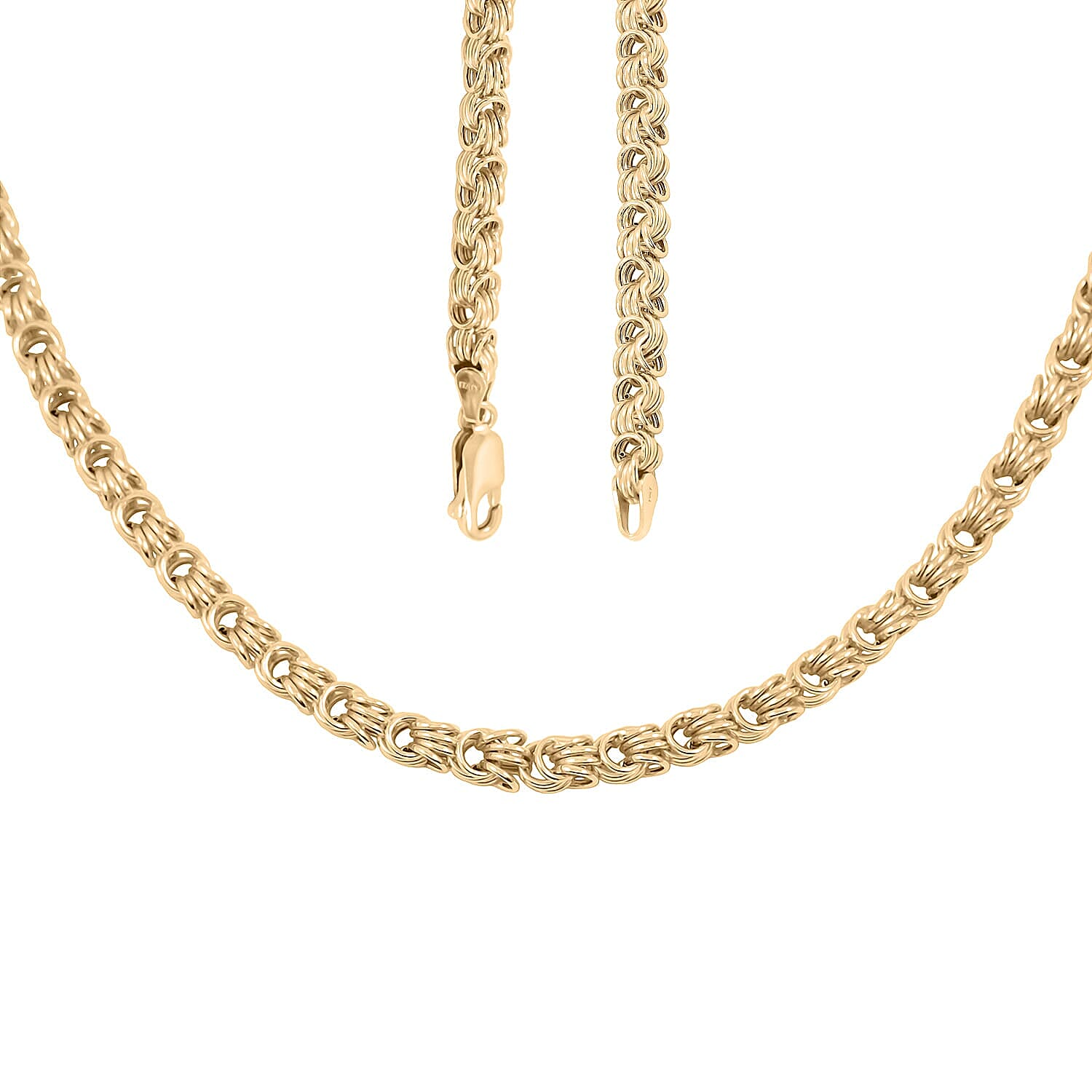 Italian Rosetta Scalare Chain Necklace in 10K Yellow Gold 12.33 Grams 20 Inches