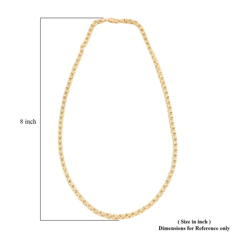 Italian Rosetta Scalare Chain Necklace in 10K Yellow Gold 12.33 Grams 20 Inches