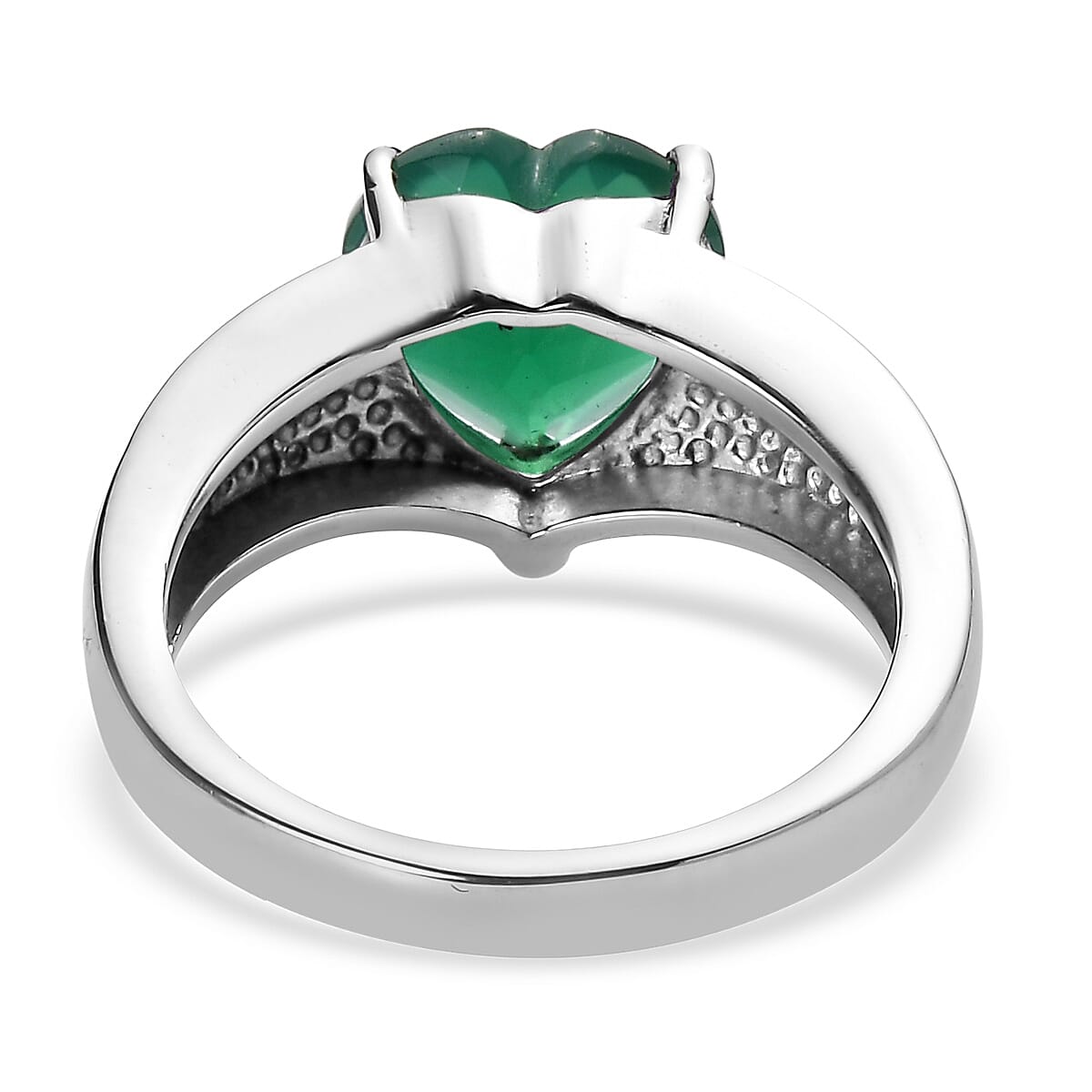 EverTrue Green Onyx 2.90 ctw Ring in Stainless Steel (Size 10.0) image number 4