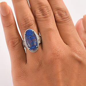 EverTrue Mojave Purple Turquoise 11.80 ctw Solitaire Ring in Stainless Steel (Size 9.0)