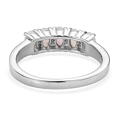 EverTrue Ethiopian Welo Opal Ring in Stainless Steel 0.85 ctw (Size 10.0)