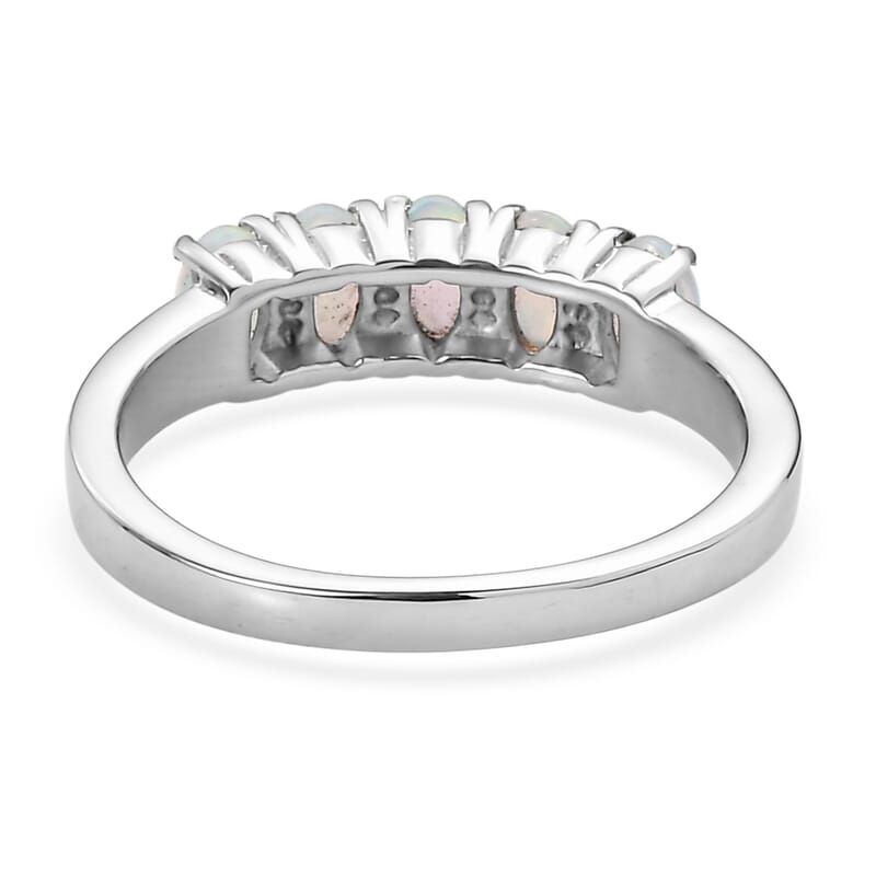 EverTrue Ethiopian Welo Opal Ring in Stainless Steel 0.85 ctw (Size 10.0)