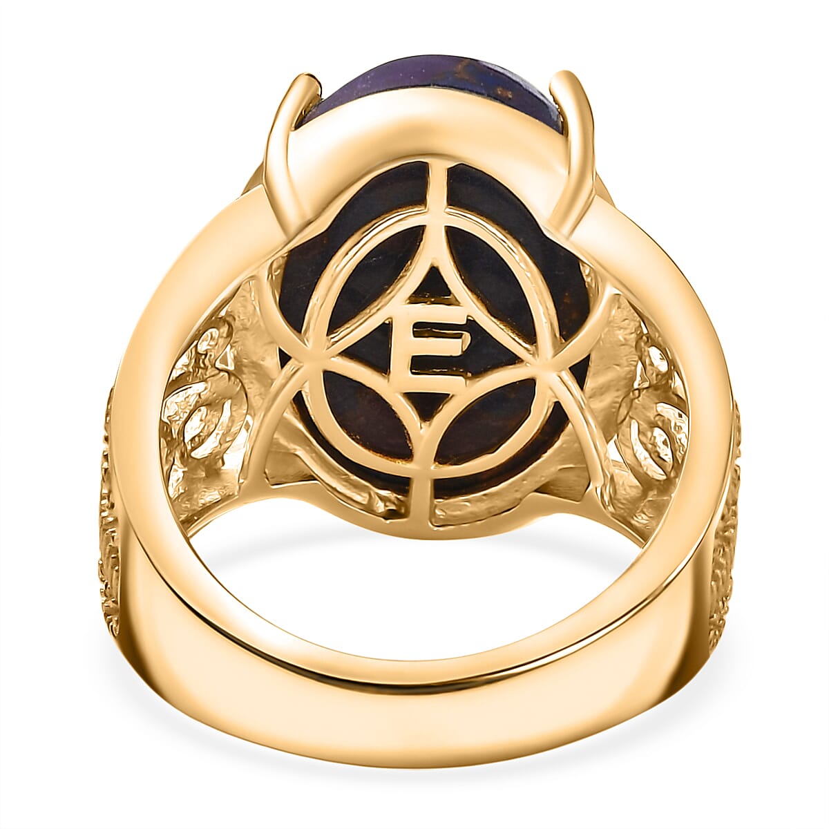 EverTrue Mojave Purple Turquoise 10.75 ctw Solitaire Ring in 18K YG Plated (Size 6.0) image number 4