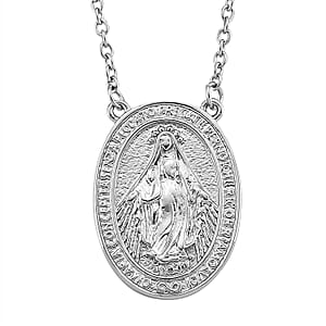 Miraculous Medal Necklace in Stainless Steel 20-22 Inches