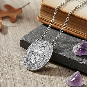 Miraculous Medal Necklace in Stainless Steel 20-22 Inches