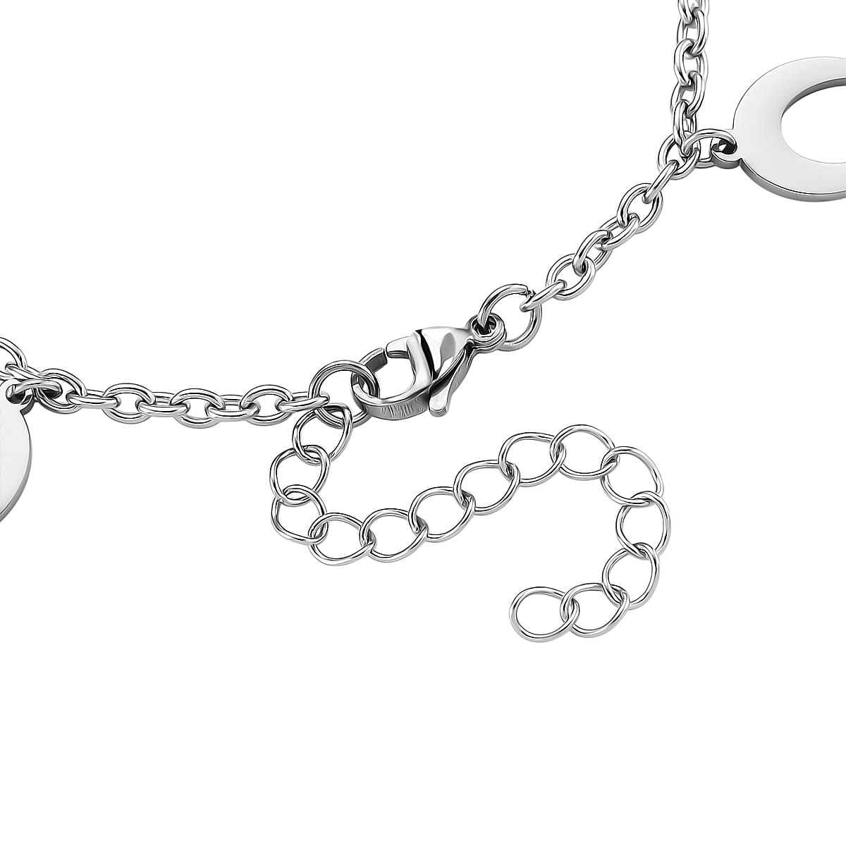 Multiple Symbolic Charms Bracelet in Stainless Steel (7.50-9.50In) image number 5