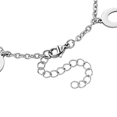 Multiple Symbolic Charms Bracelet in Stainless Steel (7.50-9.50In)