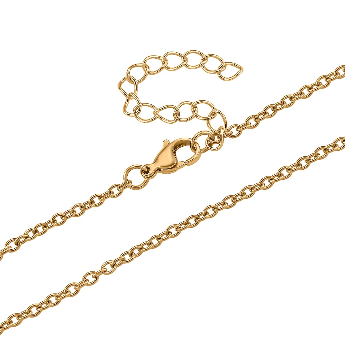 Angel Heart Pendant Necklace in ION Plated YG Stainless Steel 20-22 Inches