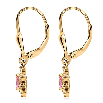 D'Joy Premium Mahenge Spinel and Multi Gemstone 0.55 ctw Drop Earrings in 18K Vermeil YG Over Sterling Silver