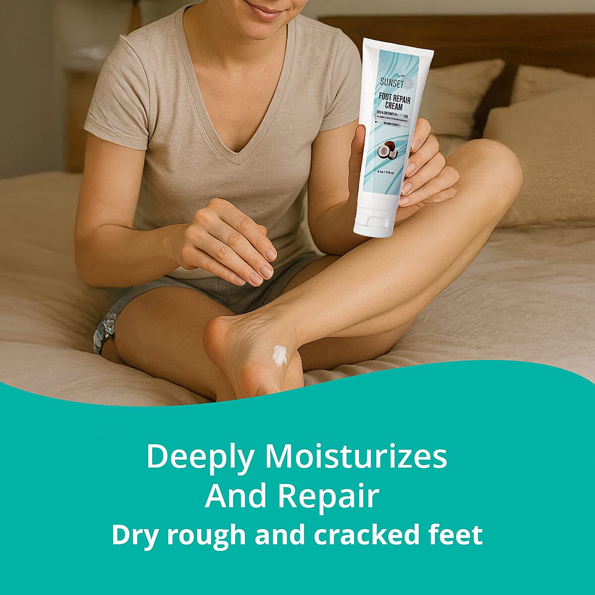 Sunset CBD Infused Foot Repair Cream 500MG (4oz) image number 1