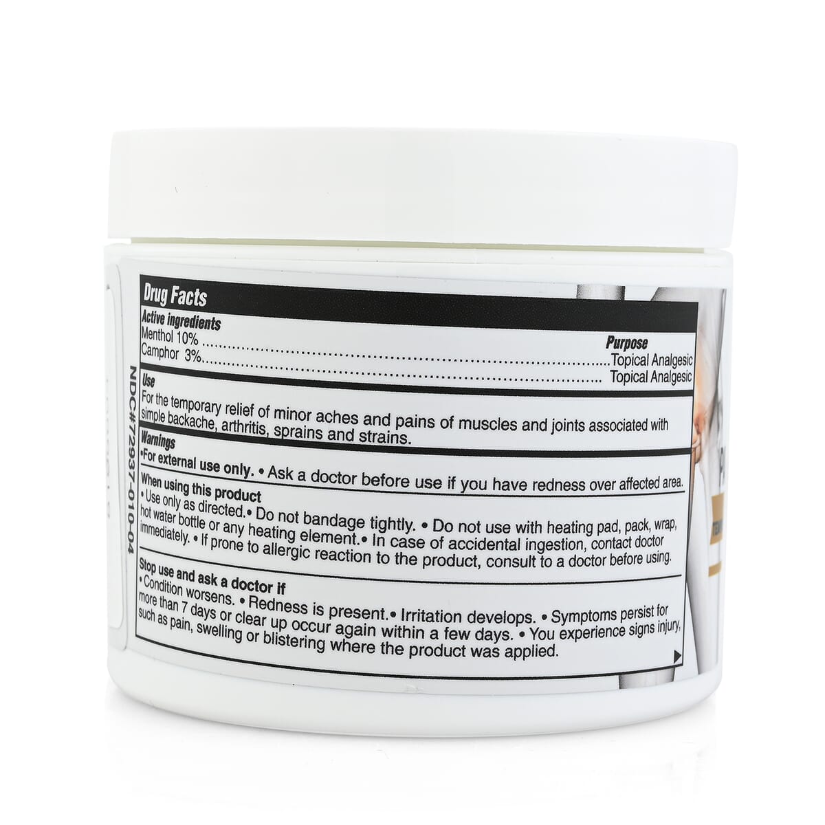 Sunset CBD Gold Menthol Pain Relief Cream + Menthol & Camphor 500MG | 4oz image number 2