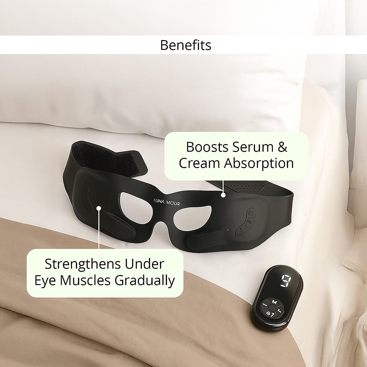 Luna'Mour Onyx EyeFix PRO EMS Silicone Eye Mask image number 1
