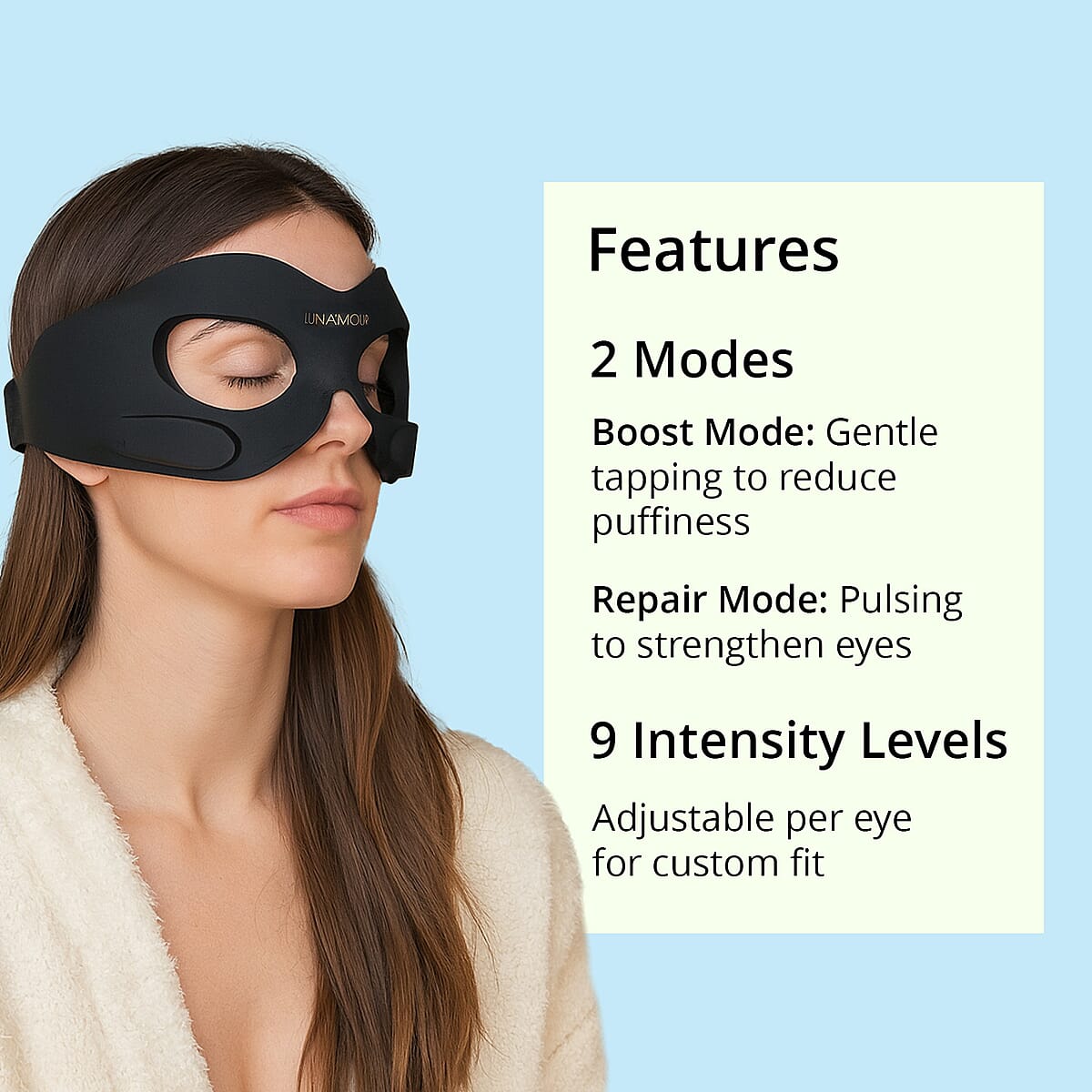 Luna'Mour Onyx EyeFix PRO EMS Silicone Eye Mask image number 2