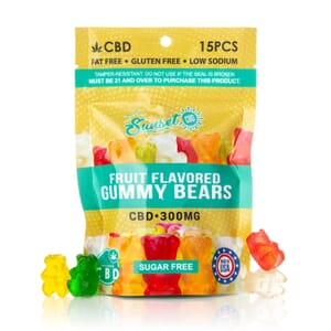 Sunset CBD Sugar Free Bear Gummies 300MG | 15pcs
