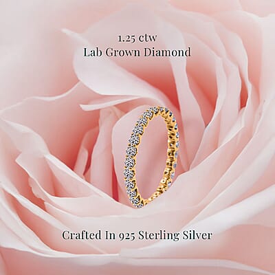 Luxuriant Lab Grown Diamond 1.25 ctw Ring in 10K Yellow Gold (Size 7.0)